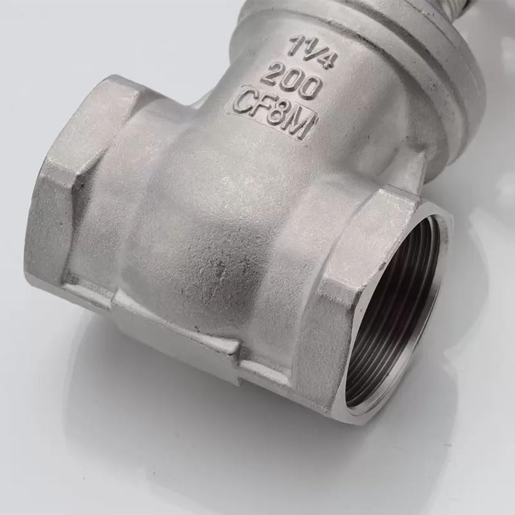 Absperrschieber, 1/2" 3/4" 1" 1-1/4" 1-1/2" 2" Innengewinde Edelstahl 304 Verdickter Hochdruck-Wasserrohr-Absperrschieber - Harte Dichtung, 1St(1-1/4")
