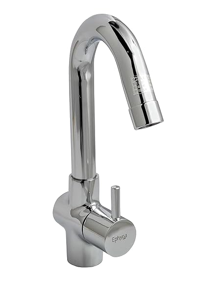 Sandeep Kumar Giri Full Brass Swan Neck Tap for Wash Basin Tap for Bathroom & Kitchen (Chrome Finish)