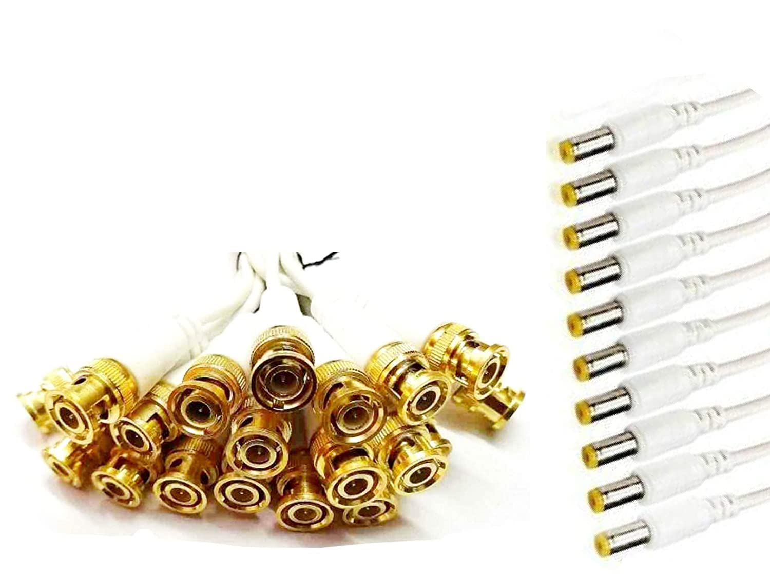 PARMAR ENTERPRISES Super Combo Pack of 10 Pcs BNC Connector with Copper Wire 16 cm and 10 Pcs DC Power Pin Male Cable with Copper Wire Connectors for CCTV Camera (B0BWXZLV7T) Amazon Price History, Amazon Price Tracker