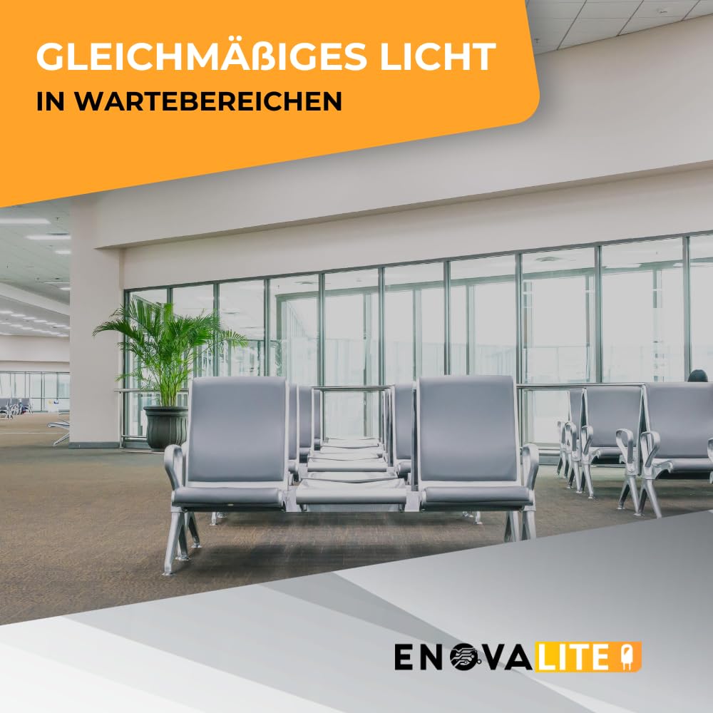 5x LED Panel 120x30 cm - 36W 6000K Kaltweiß 3600lm flimmerfrei - flache Einbauleuchte für Rasterdecke - LED Deckenleuchte Rasterleuchte Paneele - mit 230V Marken-Netzteil - 1200x300x0,9mm
