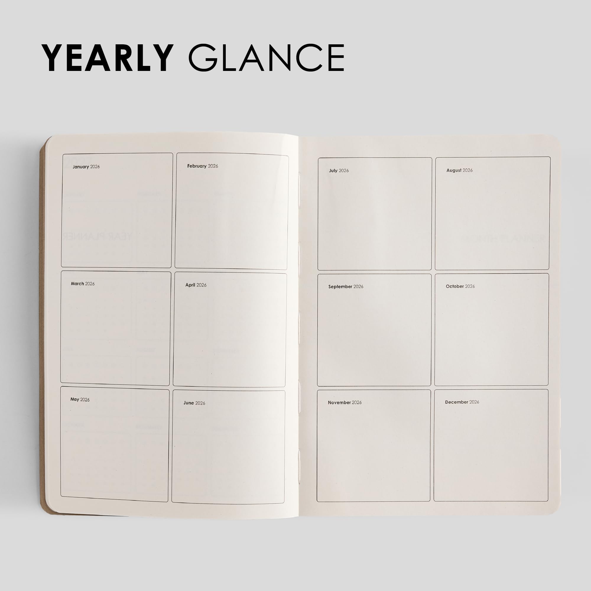 myPAPERCLIP Wochenplaner 2026 | Einband aus italienischem veganem Leder, 192 Seiten, 80 g/m², A5 (14,8 x 21,0 cm) | flach liegend | Jahreskalender, Monatsübersicht & Wochenplaner Layout | Schwarz