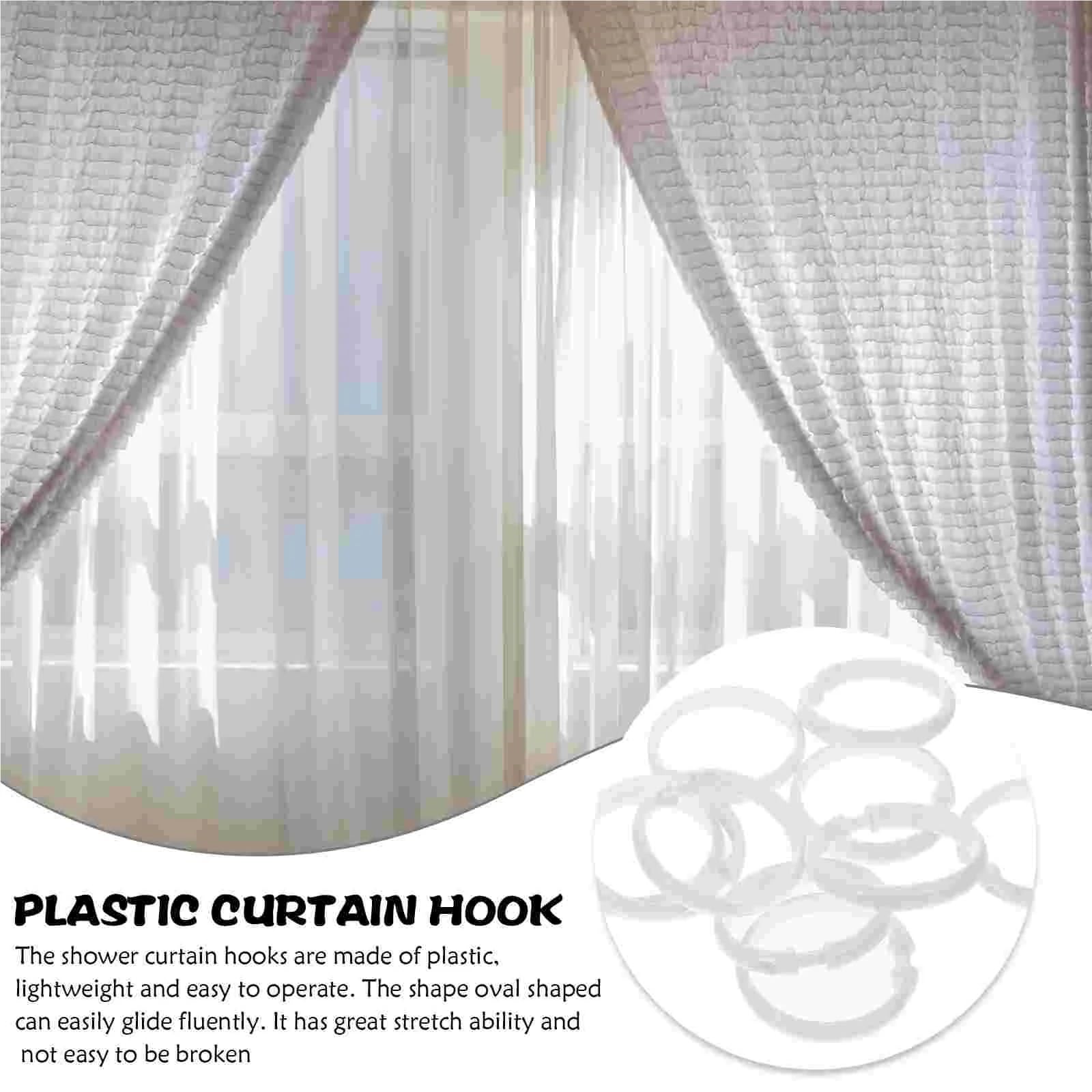 Ganci for tende da doccia in plastica 60 pezzi, clip for, passanti for bagno scorrevoli e leggeri, accessori for la casa