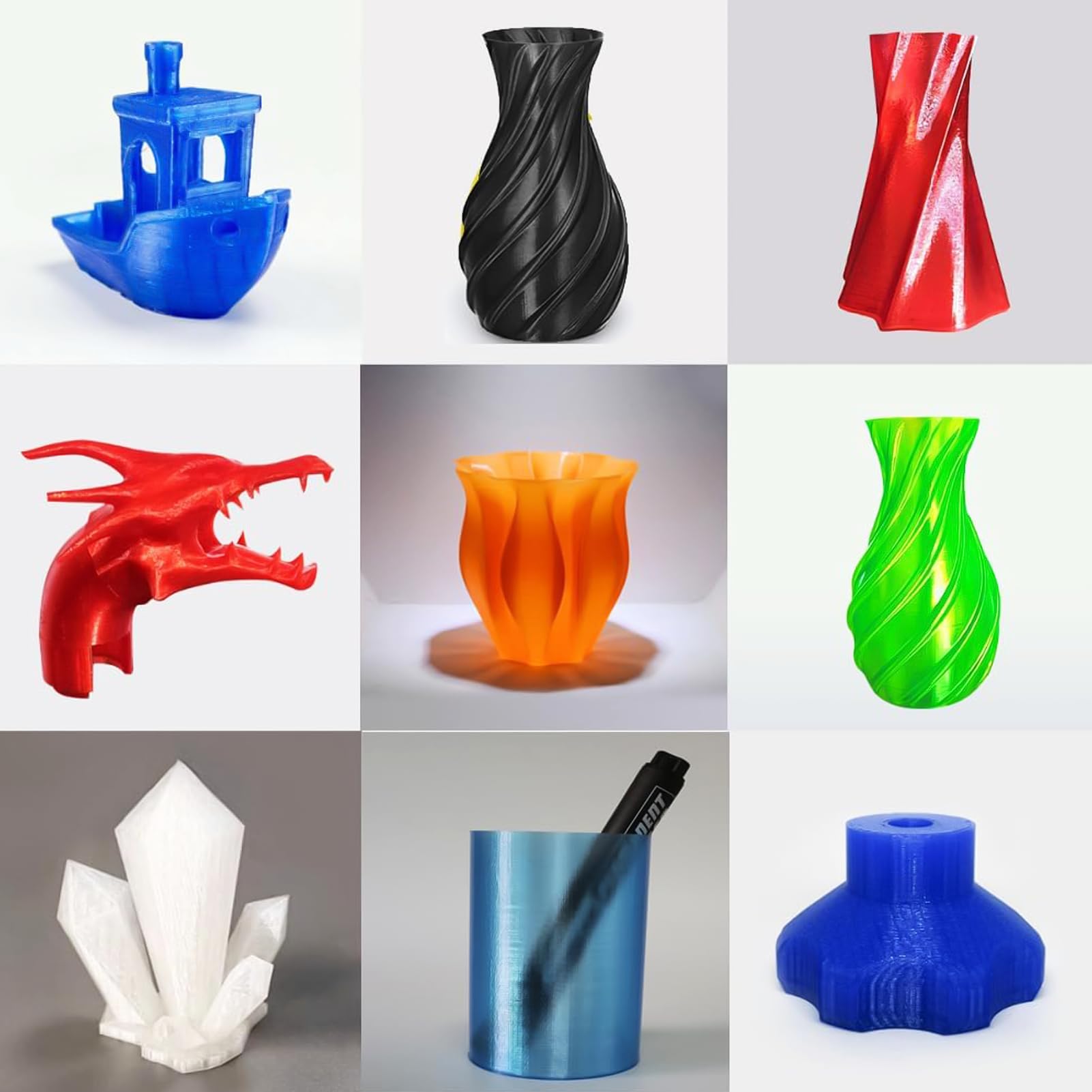 CCTREE Filament PETG de 1,75 mm, filament PETG pour imprimante 3D, résistance exceptionnelle et excellente transparence, précision dimensionnelle +/- 0,03 mm, impression avec la plupart des