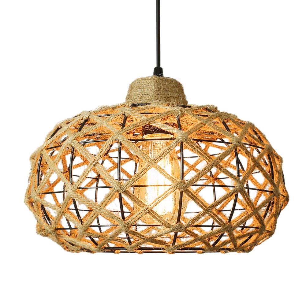 Lustre industriel américain HAIDU suspension E27 en fer d'art ovale
