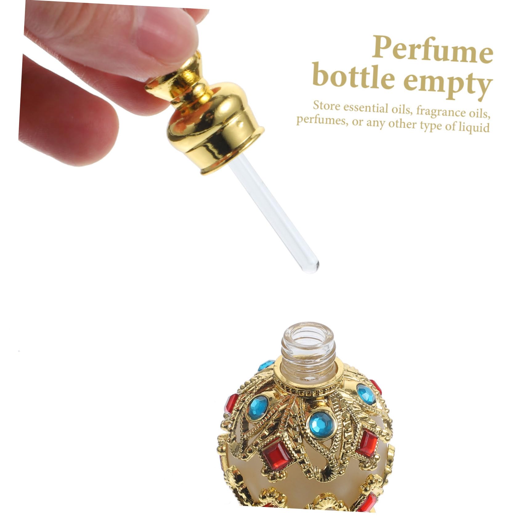 Beavorty 4piezas Botellas De Perfume Recargables De Vintage De Para y Aceites Aromáticos Elegante y