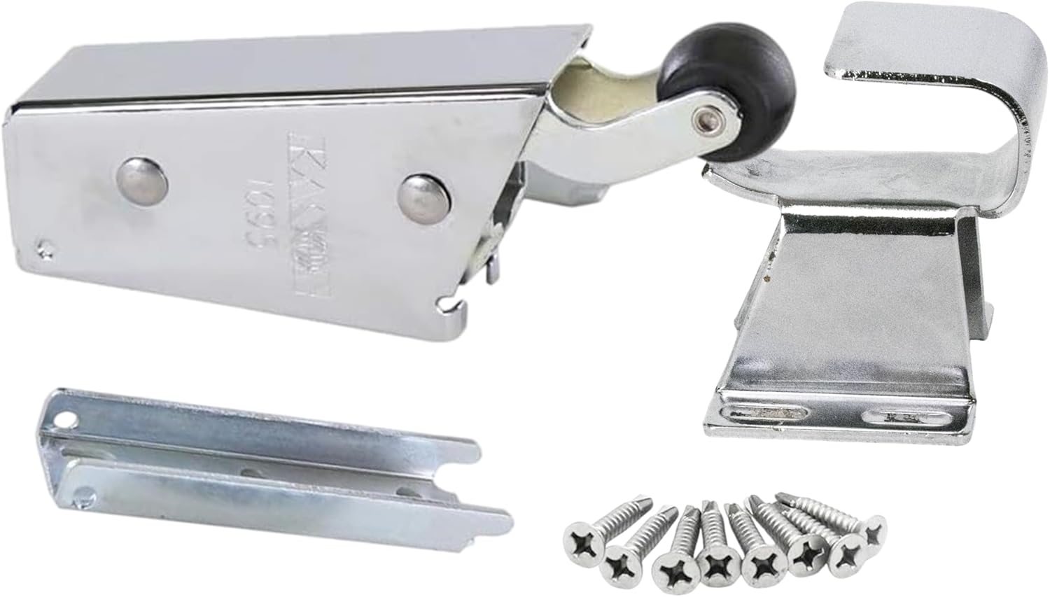Kason 1095 Spring Action Door Closer for Heavy Walk-in Coolers/Freezers with Adjustable Wide Hook, 7/8” to 1-5/8" Offset