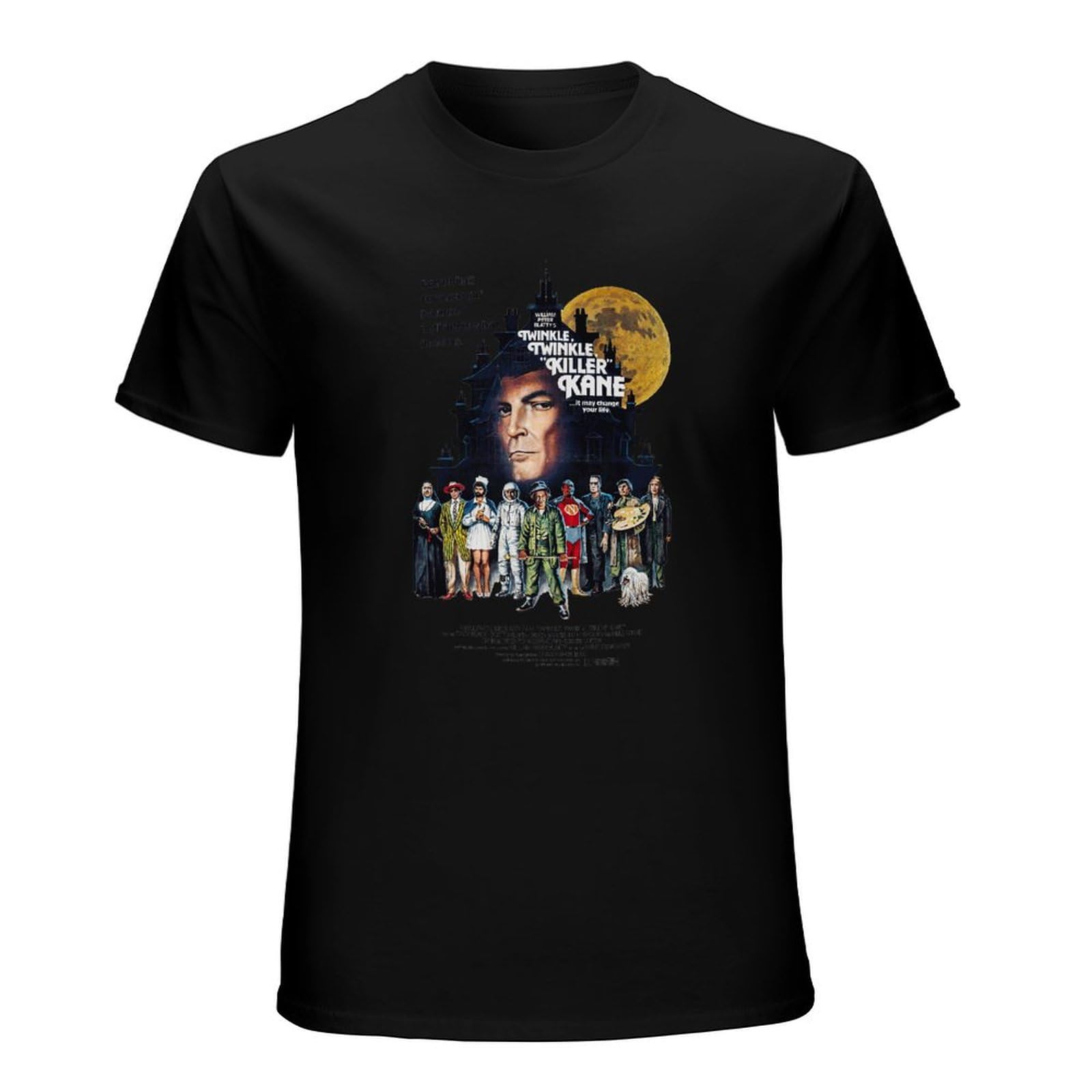 TANYOUPIN Men's The Ninth Configuration v3 T-Shirt Movie W. P. Blatty Black L