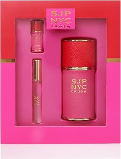 SJP NYC Crush By SJP Gift Set For Women - Clean, Romantic, Ultra-Feminine Fragrance - Fruity-Floral Notes Of Coconut And White Flowers - Contains Three Eau De Parfum Sizes In the Iconic Scent - 3 Pc