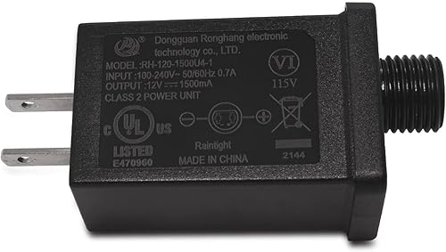 Miniatura 8 de Adaptador de repuesto para inflables de Navidad, 2 paquetes de adaptador 1A para patio de Navidad, enchufe transformador para inflables de Navidad,