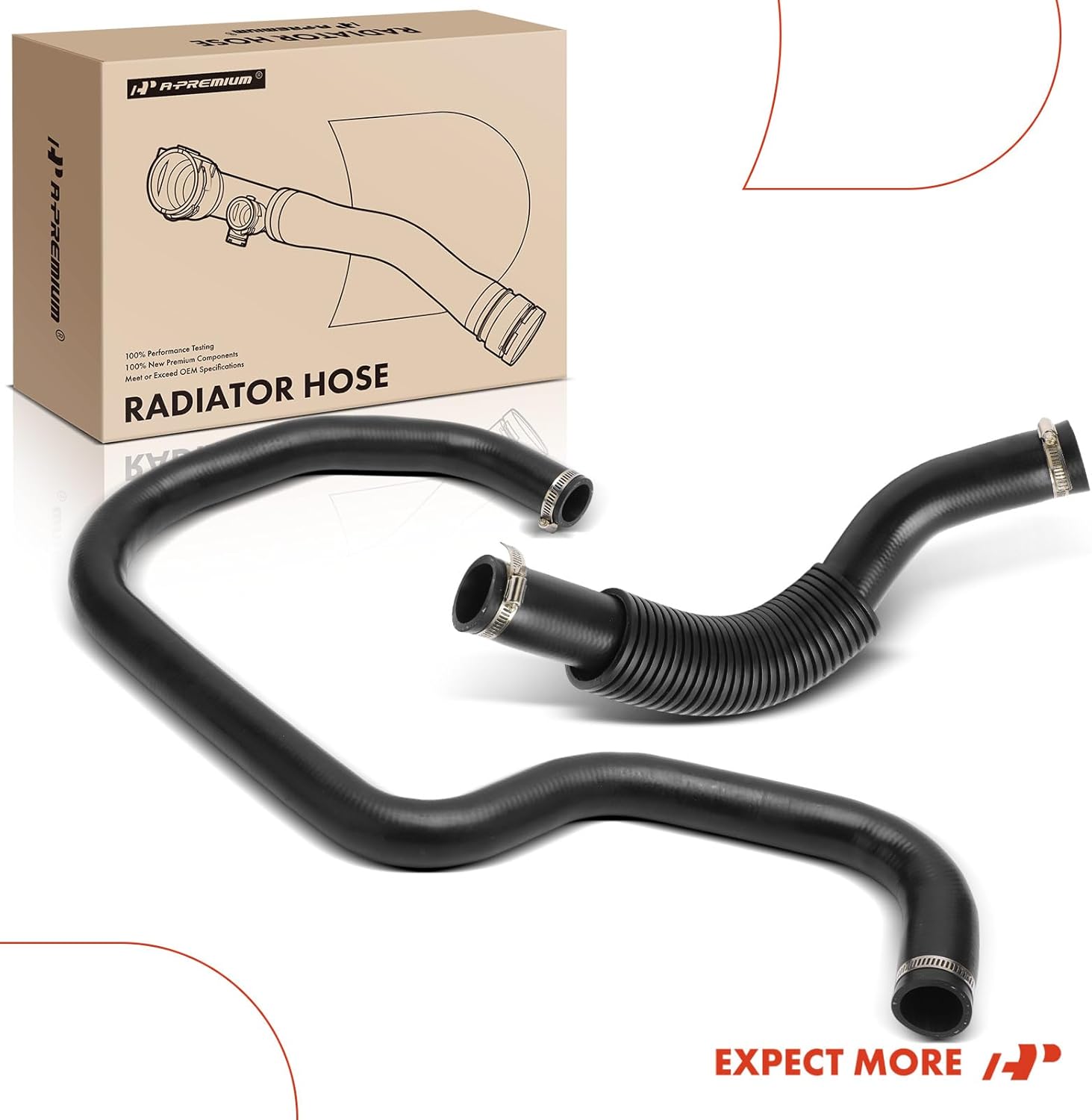 A-Premium Upper and Lower Radiator Coolant Hose Compatible with Chevrolet Silverado 1500 2500 3500 HD, Suburban 1500 2500, Tahoe, Avalanche & GMC Sierra 1500 & Cadillac & Workhorse Custom Chassis