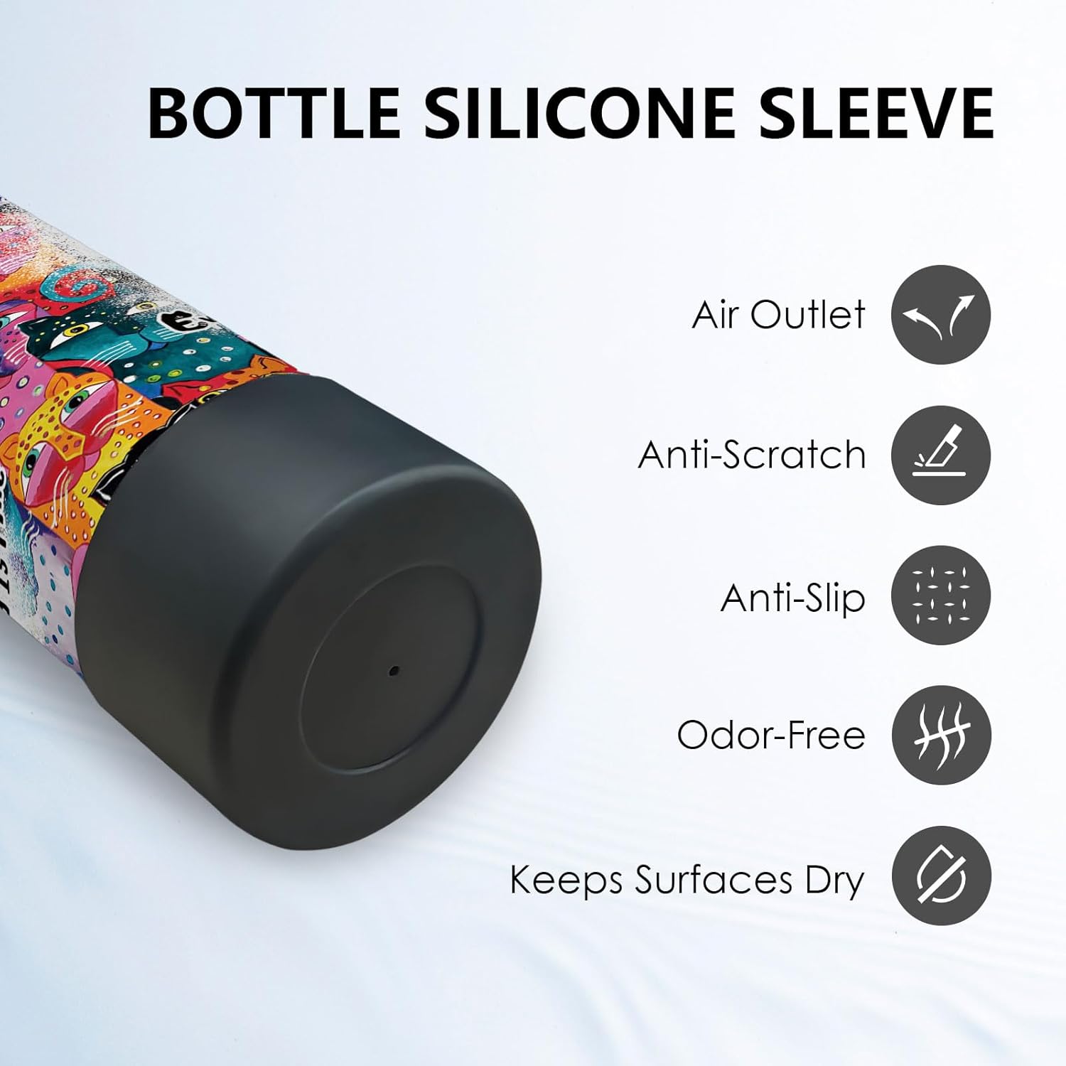 DUUV Cat Gifts for Women, 18 Oz Cat Water Bottle, Cats Lover Gifts for Birthday Christmas Thanksgiving, Cute Cats Thermos for Mom Sister Friends, Sport Water Bottle for Gym Travel, 1PCS - Image 5