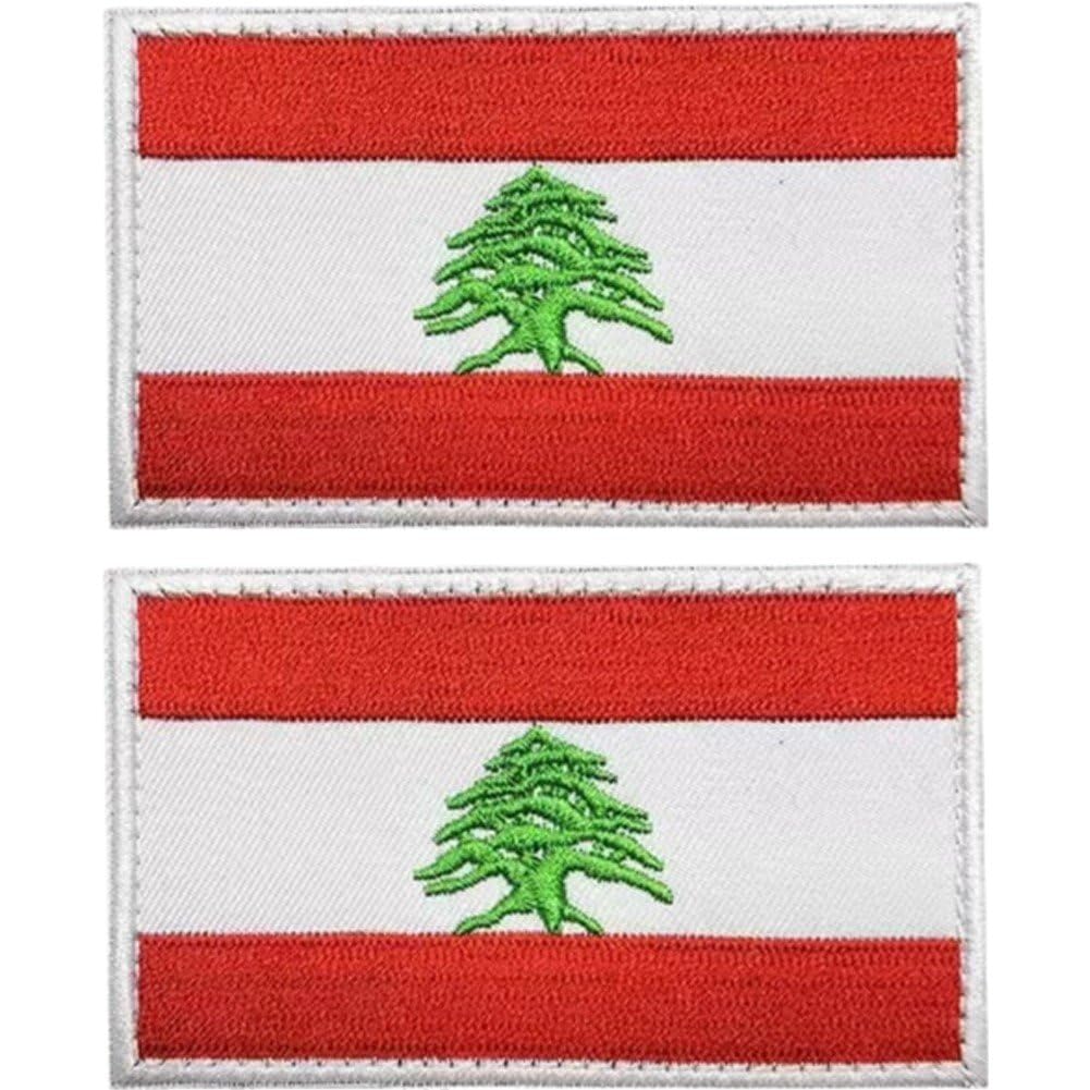 Baokuan Lebanon Flag 2 Pack Patch S Embroidered Patches Lebanese Flags Military Patch For Clothes Hat Backpacks Pride Decorations