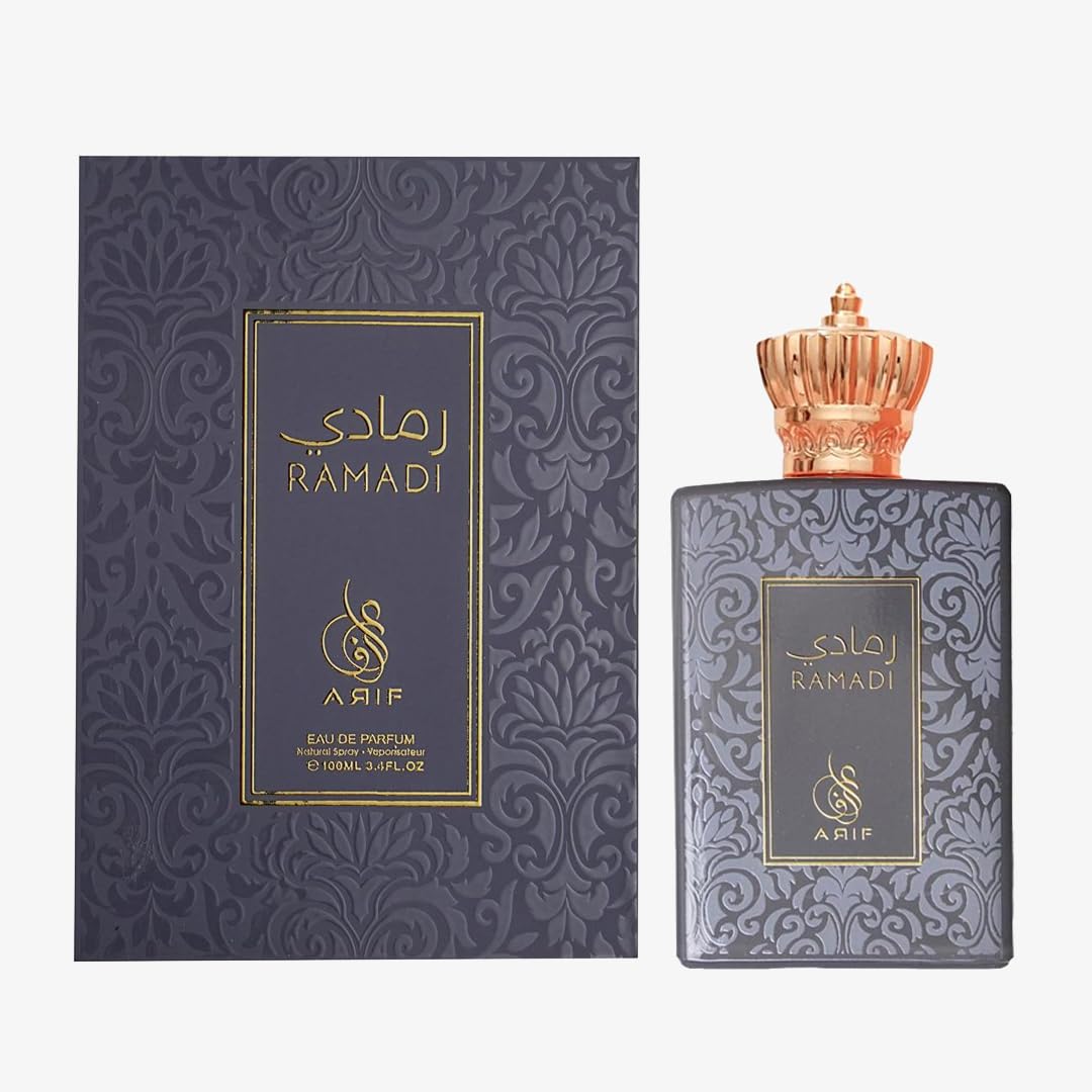 ARIF Ramadi Perfumes – Fresh Oriental Eau de Parfum for Men – Bergamot, Hazelnut, Honey, Cedar, Tonka Bean & Ambergris – Premium Long-Lasting Men’s Fragrance – 3.4 oz