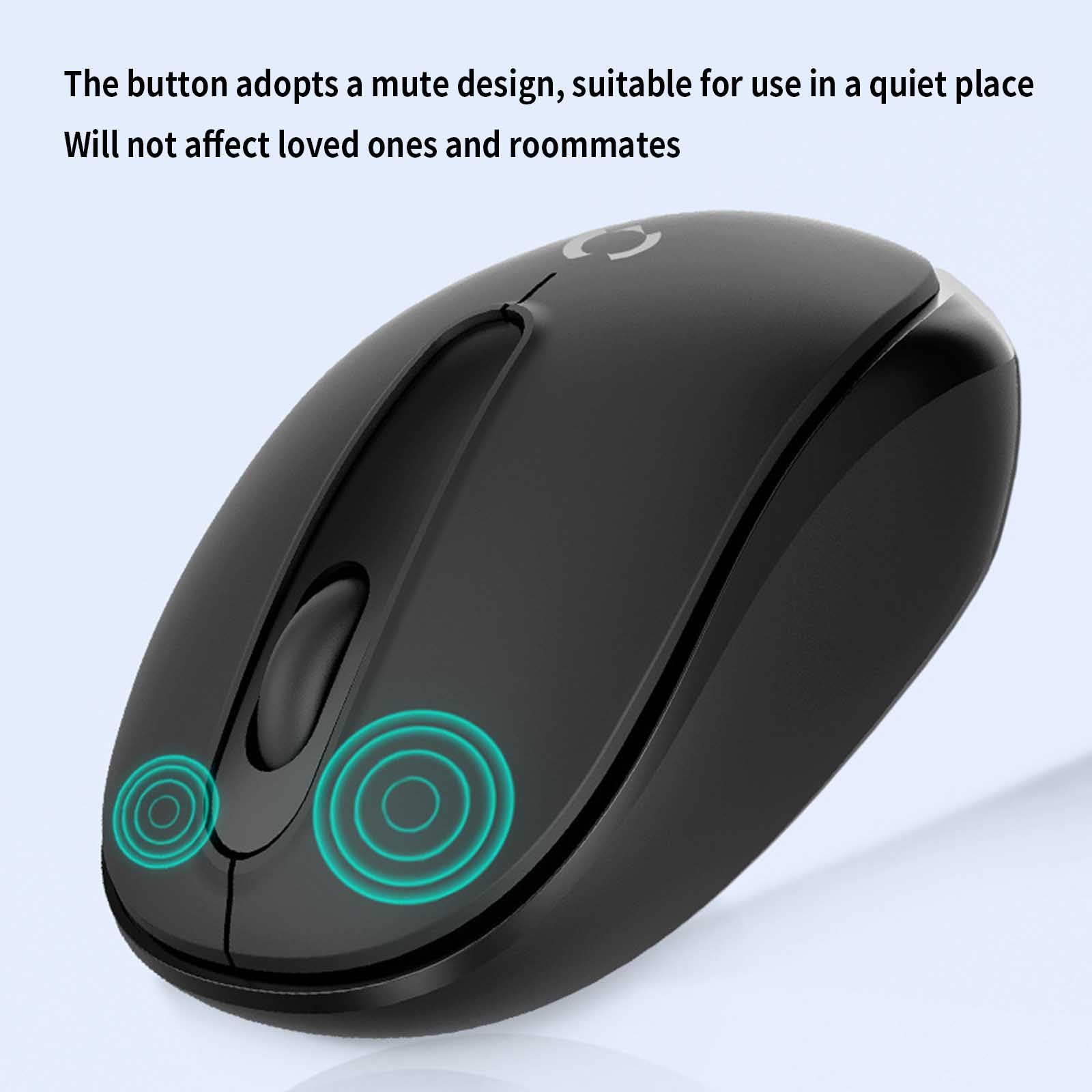 Mysz Mysz bezprzewodowa Mysz komputerowa do laptopa Mysz USB do gier Ergonomiczna mysz Urządzenie wskazujące 4-kierunkowe przewijanie Lekka, bezgłośna mysz optyczna z przewijaniem dotykowym 2,4 GHz Mi