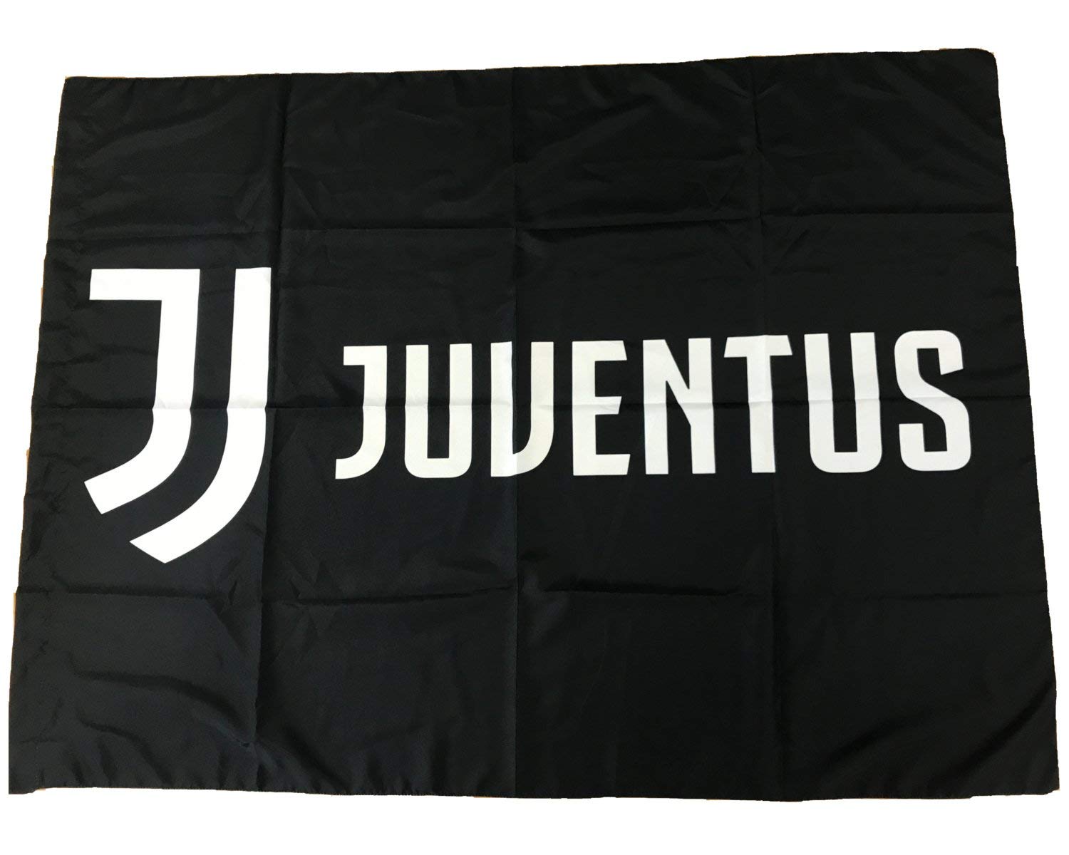 Kit Tifoso Juventus n 3 Juve bianconeri-Pallone da Calcio di Cuoio Juventus + Bandiera Ufficiale Nera 135x95 cm + 3 Braccialetti della Juventus