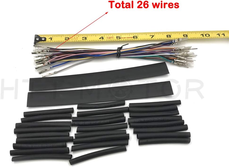 HTTMT HBA005- Handlebar Wiring Harness 8" Extension Kit Compatible with H-D Touring FLHT FLHR FLHX FLTR