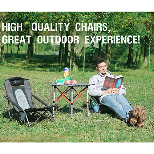 2 Pack of Mesh Beach Chairs + 1 Beach Wagon with Tailgate for Sand, Camping, Lawn, Sports, Garden, Outdoors