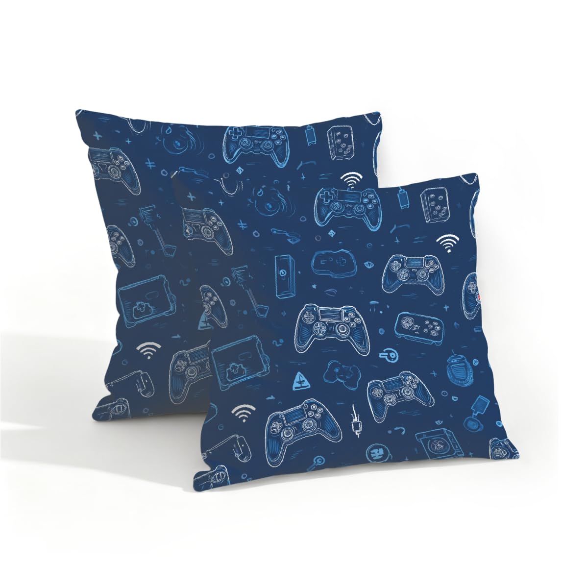 Outdoor Pillow Covers Waterproof Pillowcases 16x16in Set of 2 Gaming Controller Pattern Decorative Throw Cushion Case for Couch Sofa Garden Patio Furniture