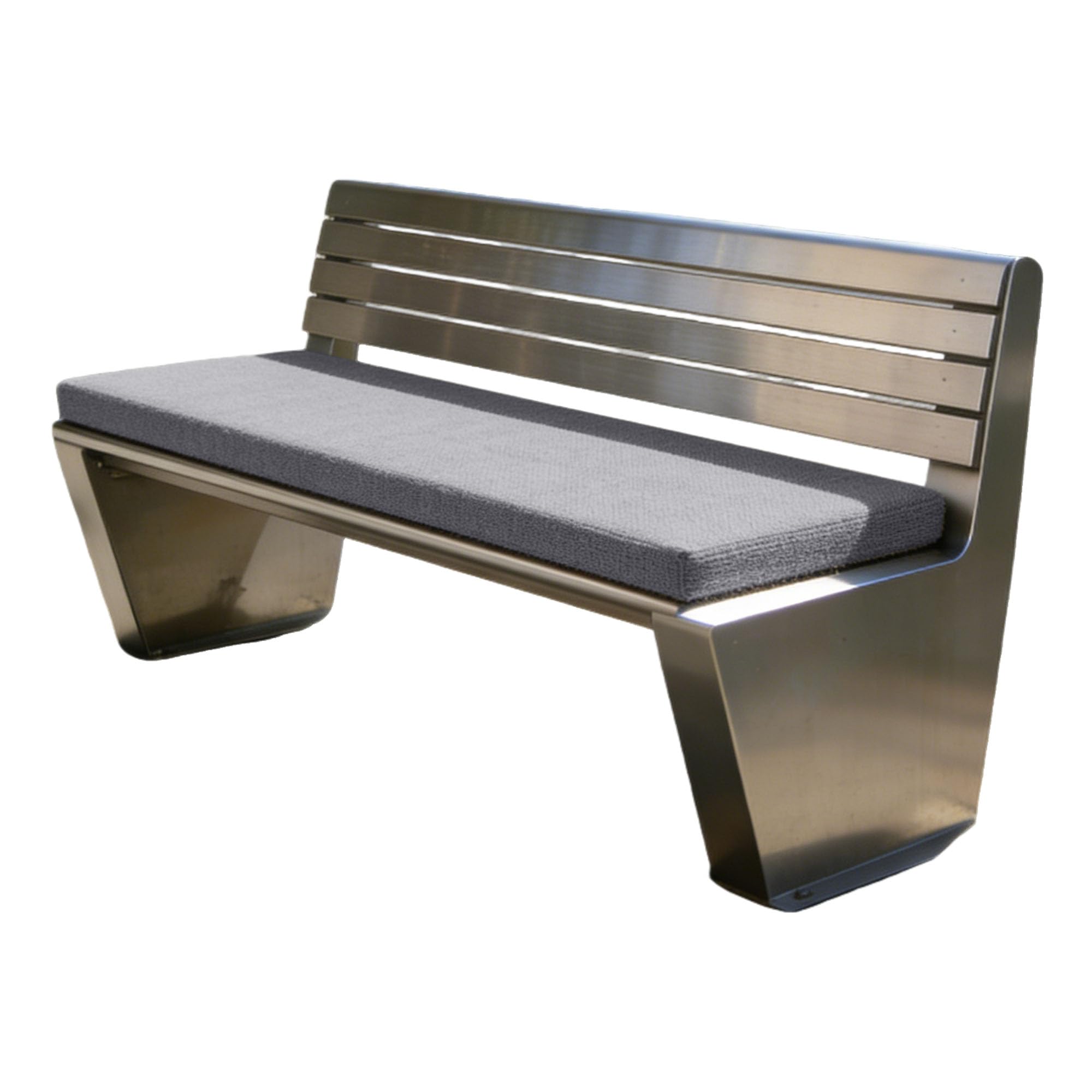 GUOLIXIA Waterproof Garden Bench Cushion 42 x 60 cm Floss Memory Foam Resilience Foam Patio Bench Pad Outdoor Waterproof with Zipper for Garden Patio Bay Window, Light Grey