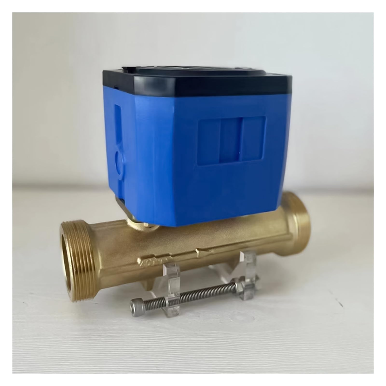 Wasserdurchflussmesser ASW-1 Ultraschall-Flüssigkeitsdurchflussmesser, RS485/USART, kleiner Durchmesser DN15–40 mm, Gewindeanschluss, Kupferrohr, intelligenter Wasserzähler(DN15)