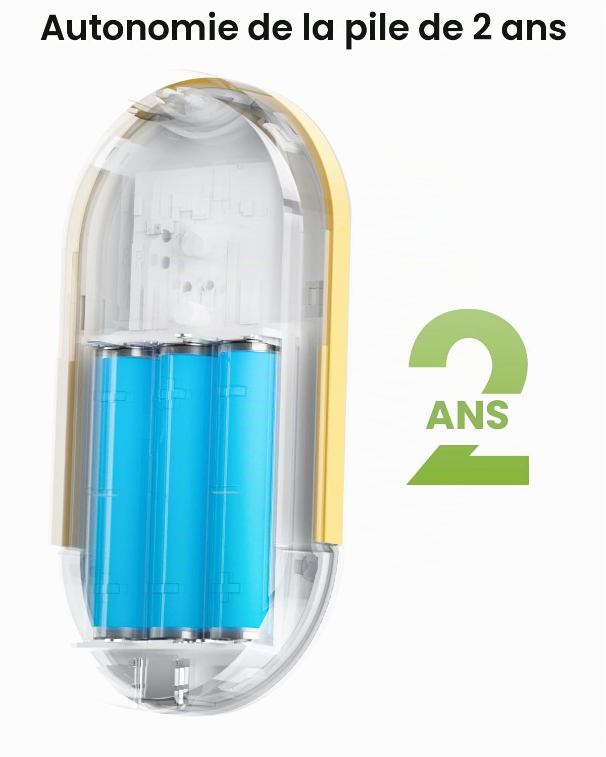 MOCREO Thermomètre longue portée LS2 avec sonde étanche, alerte par e-mail par application, journal de données de 2 ans, capteur de température à distance pour réfrigérateur, camping-car, piscine