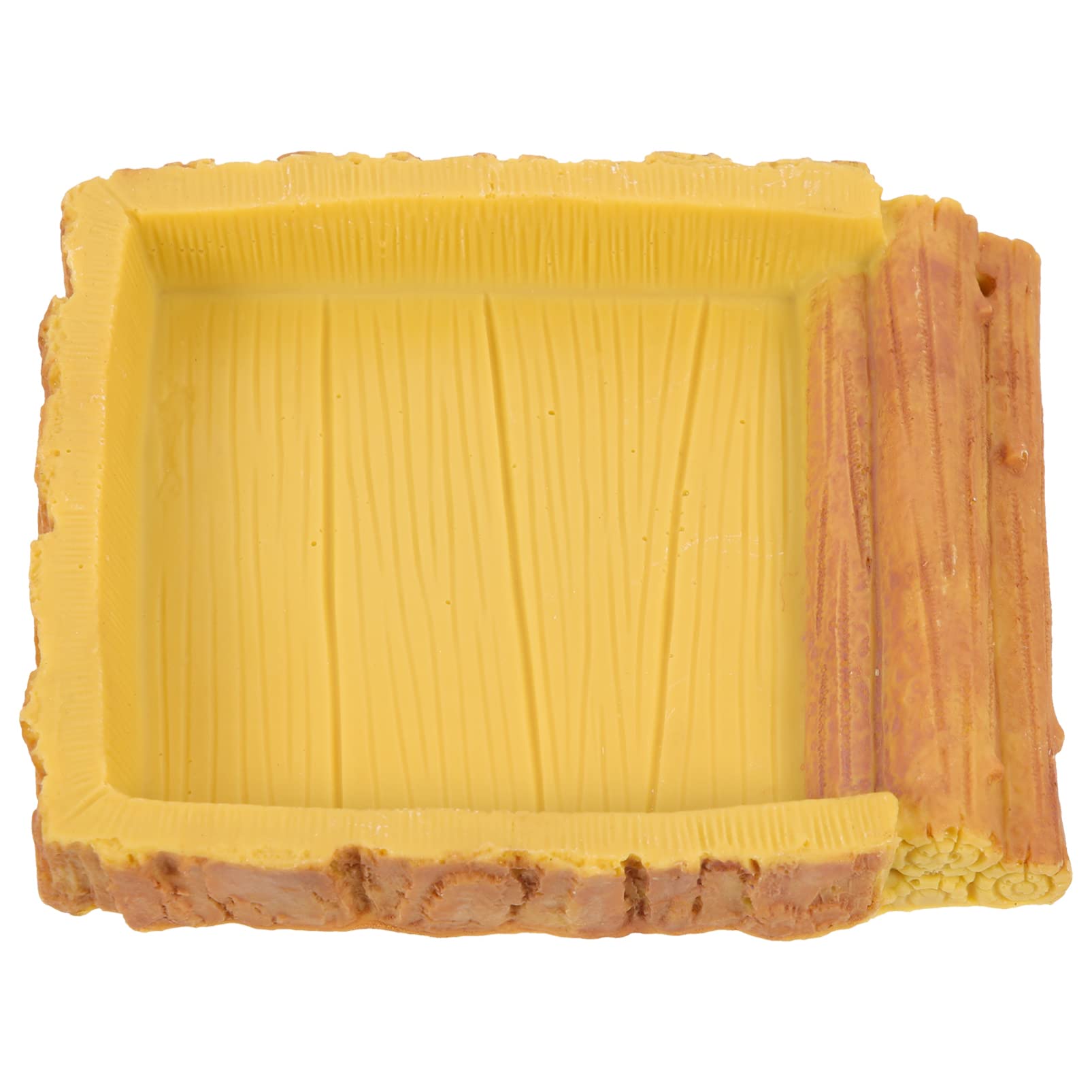 balacoo Reptile Water Dish for Tank Large Reptile Water Basin Resin Feeding Bowl Pet Store Turtle Feeder