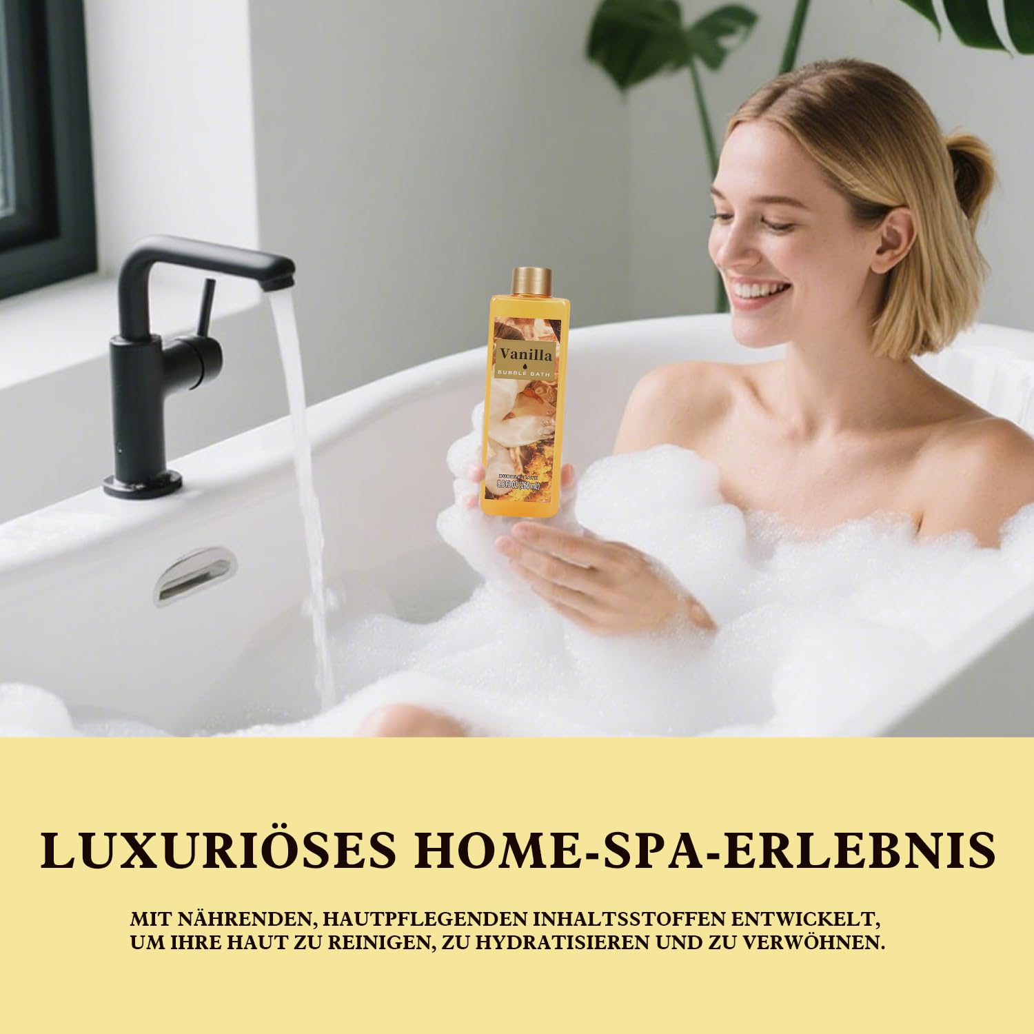 SPA LUXETIQUE Bade Geschenk für Frauen-8tlg Vanilleduft Geschenkset mit Duschgel,Bodylotion, Schaumbad, Muttertagsgeschenk, Wellness Set für Frauen, Geburtstagsgeschenk für Sie, Damen, Mutter