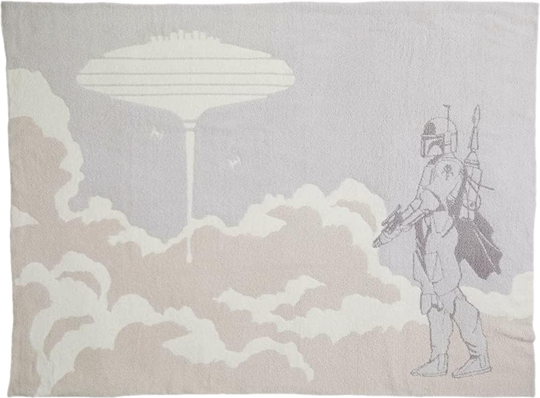 Barefoot Dreams CozyChic Star Wars™ Boba Fett Thow, Throw Blanket, Disney Blanket-45” x 60”, Cloud Multi