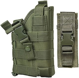 M1SURPLUS Tactical MOLLE Compatible Green Holster with Free Tactical Pistol Magazine Carrier Pouch/The Holster Fits H&k Hk USP P2000 VP9 VP40 Walther P22 P99 Beretta 92 96 PX4 PX9 Pistols