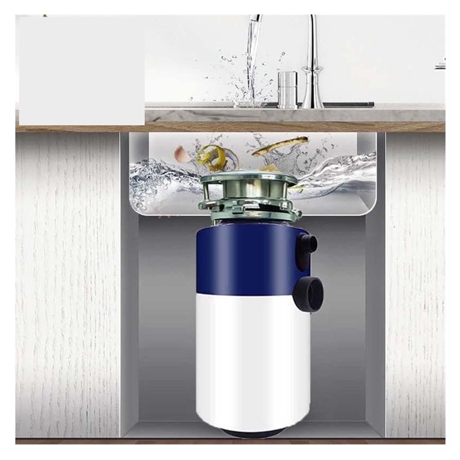 Tritarifiuti, Raccoglitore di Cibo, 560 W, tritarifiuti Domestici con Interruttore ad Aria, frantoio da Cucina da 1000 ml, macinacaffè in Acciaio Inossidabile