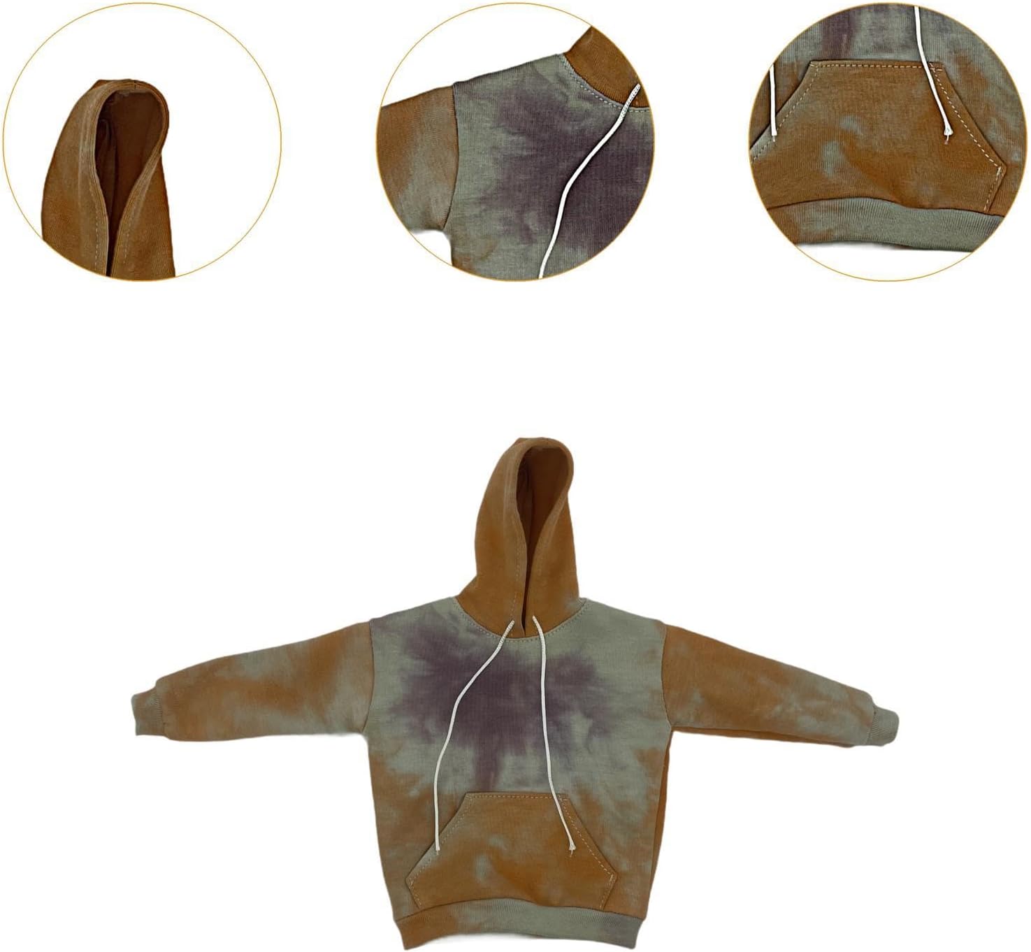 Miniature Doll Top for 12 Inch Figure, Handmade Outfit for Action Figures, Hoodies