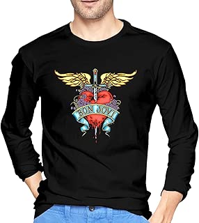 Mens Particular Bon Jovi The Circle Tour Long Sleeve Tshirts Black - coolthings.us