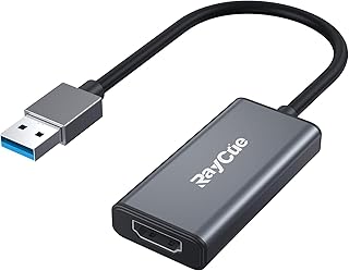 USB to HDMI Adapter, USB 3.0/2.0 to HDMI Adapter with HD 1080P Video Audio Graphics Cable Converter for Multiple Monitor, Support Windows XP/7/8/10【NO MAC/Linux/Vista/Chrome/Firestick】