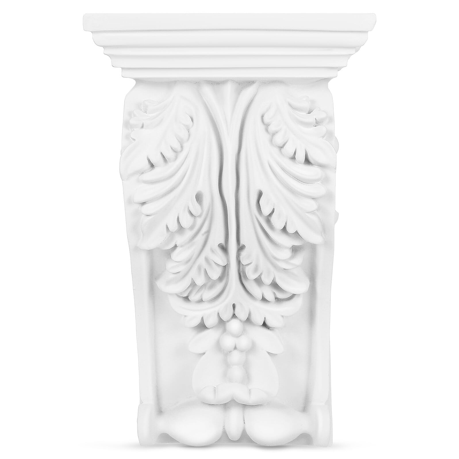 Ménsulas Clásicas de Estilo Europeo en Pu Blanco, Molduras de Madera Laburadas Ligeras para Embellecimiento del Hogar y Moldura para Esquina en Sala de Estar