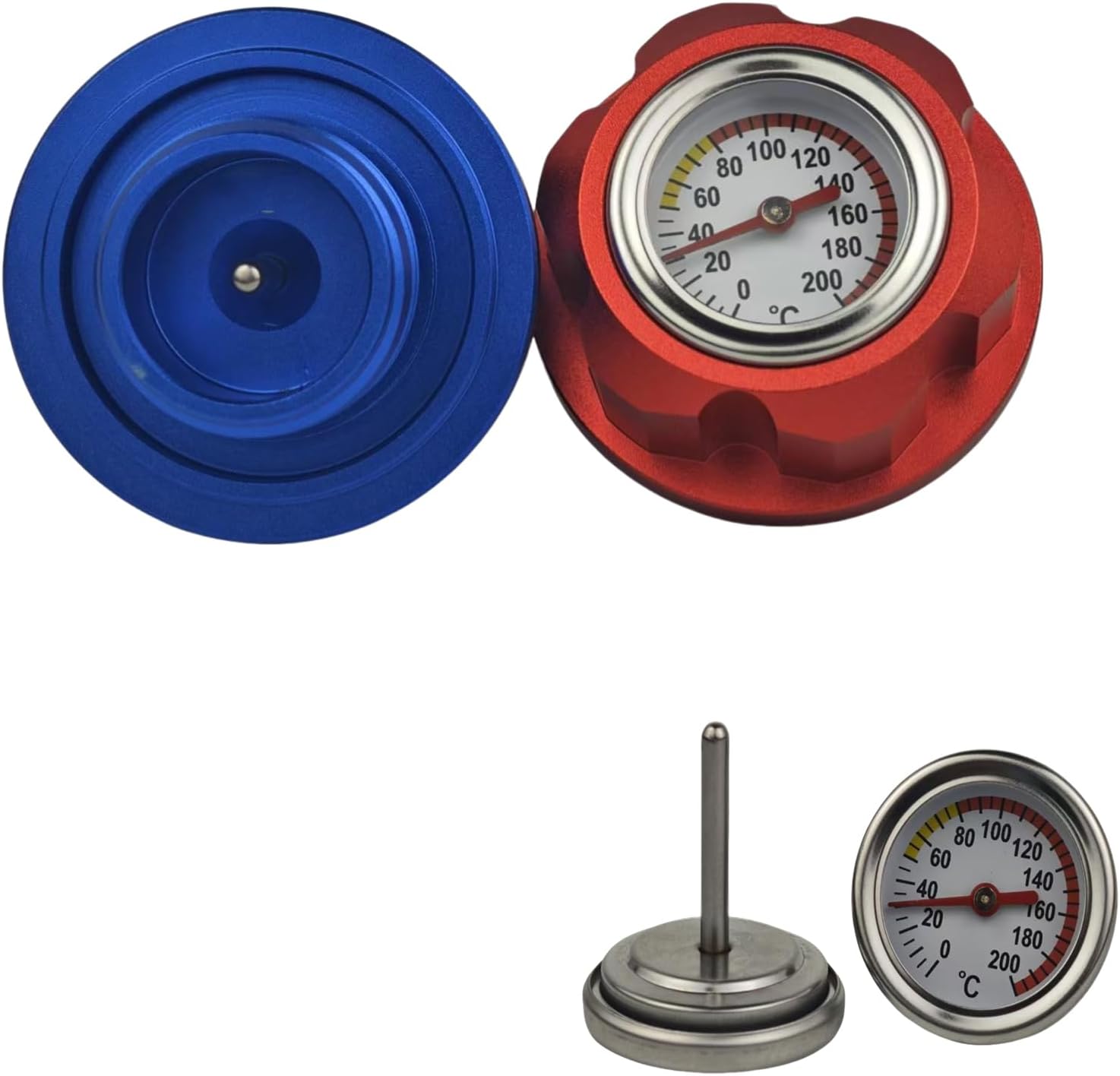Engine Oil Filling Cap Oil Cap With Thermometer Suitable For Toyota And Nissan Models M32 (Red)