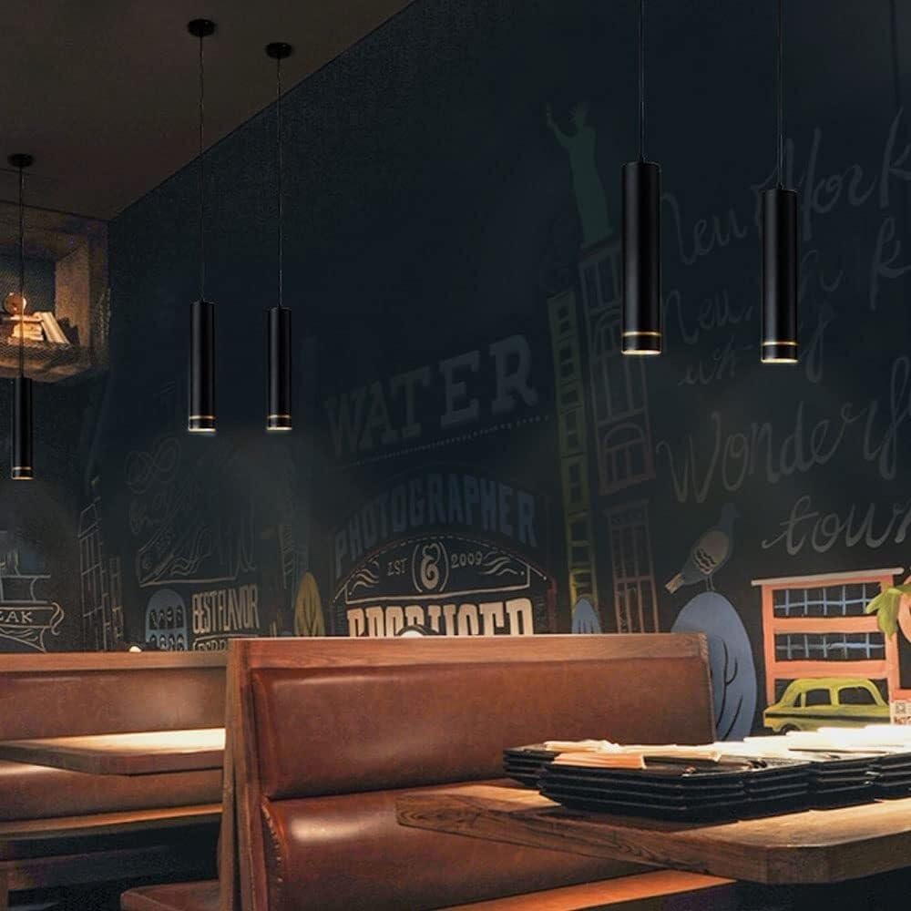 Simple Single Head Drop Light, Nordic Modern Hanging Light Led Creative Black Lamp for Restaurant Front Desk Kitchen Island(4000K,23Cm/9In)/4000K/33Cm/13In