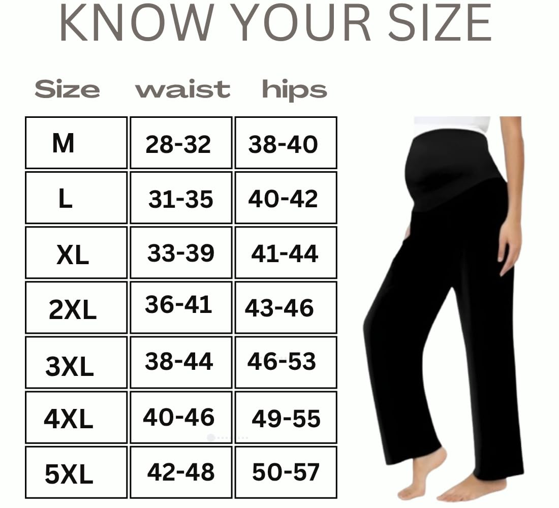 Fashiospice Maternity Black Plazo Pant for Pregnancy, Pants for Pregnant Women for Ultimate Comfort (Pack of 1) (in, Alpha, 3XL, Black) - Image 6 thumbnail