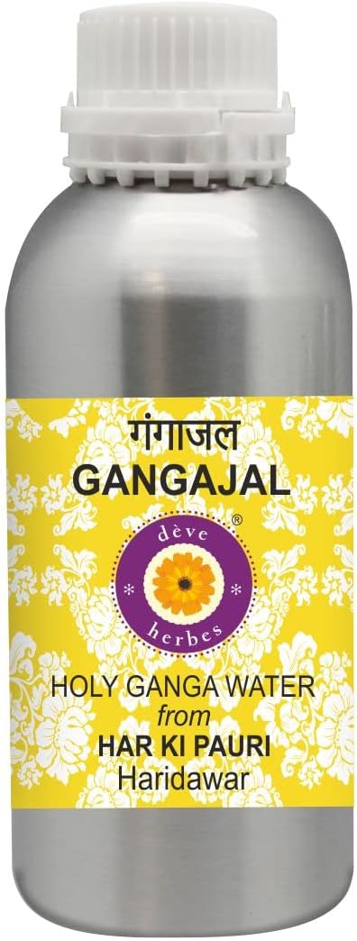 dève herbes Gangajal Holy Ganga Water from Har Ki Pauri Haridwar in Aluminium Bottle 1250ml