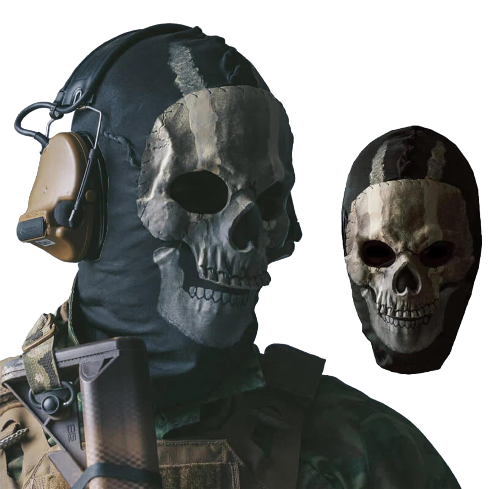 Ghost Mask, Ghost Mask, Skull Masks, Scary Ghost Face Mask for Halloween Cosplay Video Game Events and Horror Themed Parties