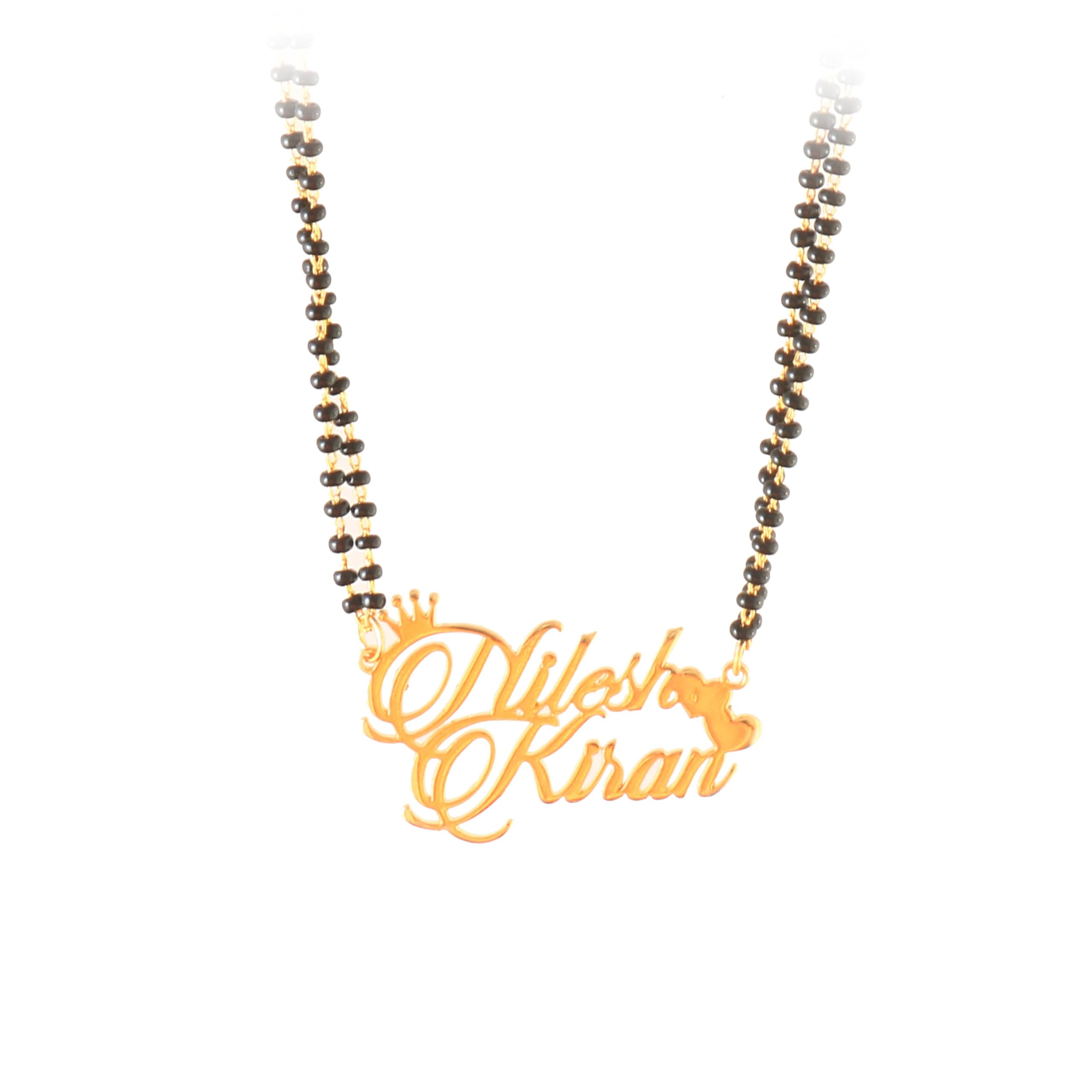 ANSARI JEWELS Personalized Couple Name Mangalsutra Gold plated Mangalsutra Name pendant Customized Jewelry Gifts for Women Wife with Chain Set of 1 (Couple Name) (B0D8QMZTST) Amazon Price History, Amazon Price Tracker