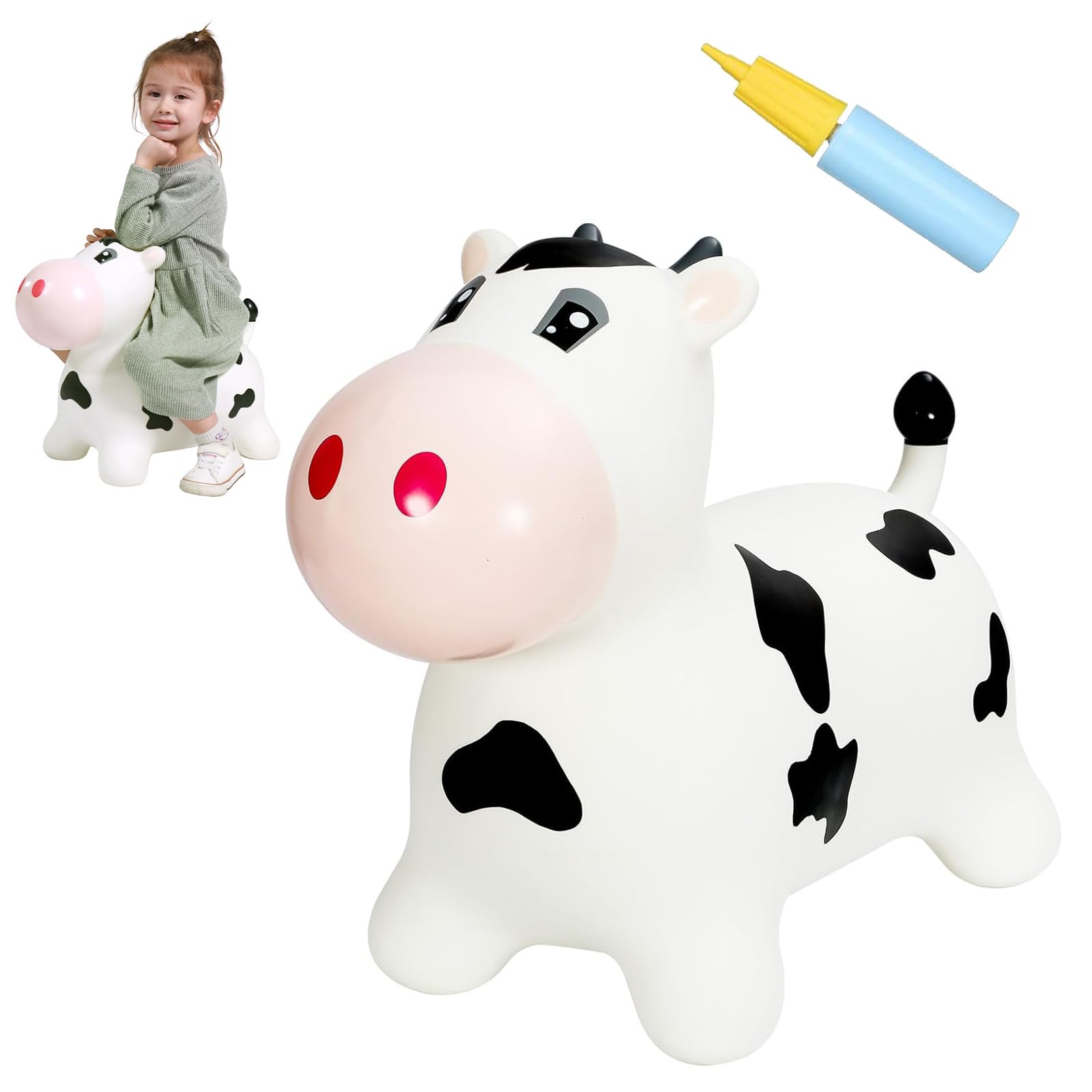 Bouncy Animal, 1st Birthday Gift, 1-year-old Toy, Bouncy Cow, Montessori, 2nd Birthday Gift, Christmas Gift For Children