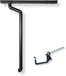 Gouttière RG 70 avec angle de montage - Kit complet avec tuyau de descente jusqu