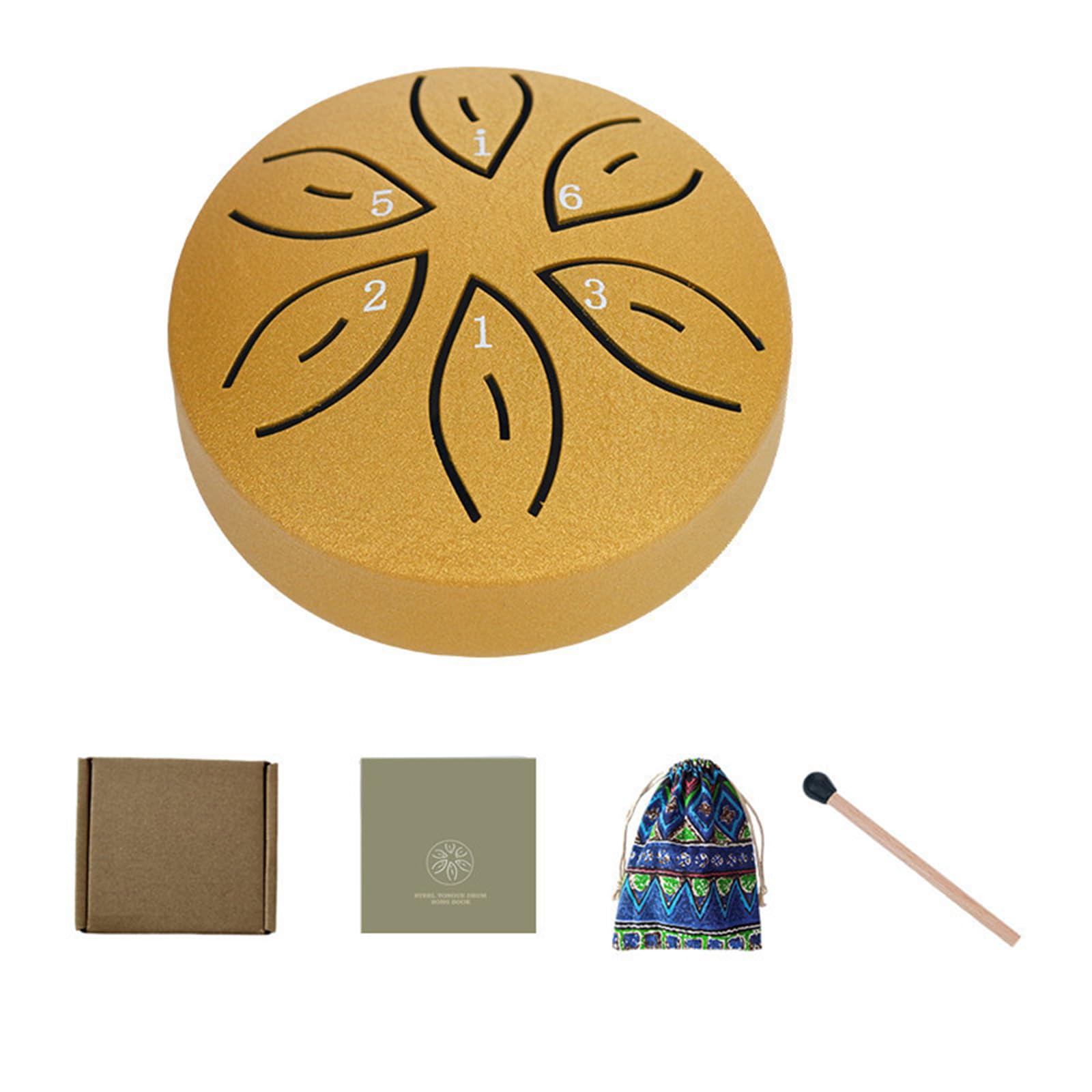 BWANGIAO 11Tone Steel Tongues Drum Small Hand Pan Drums Drumsticks Music Tambourine Drum With Accessories Instrument