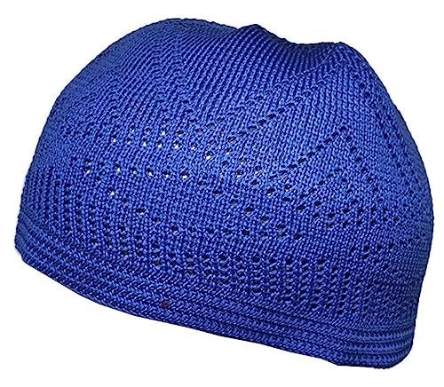 Set 5 Color Muslim Prayer Hat Men Skull Cap AMN-393 Beanie Islam Kufi Peci Hat Crochet Takke Eid Ramadan Gift3