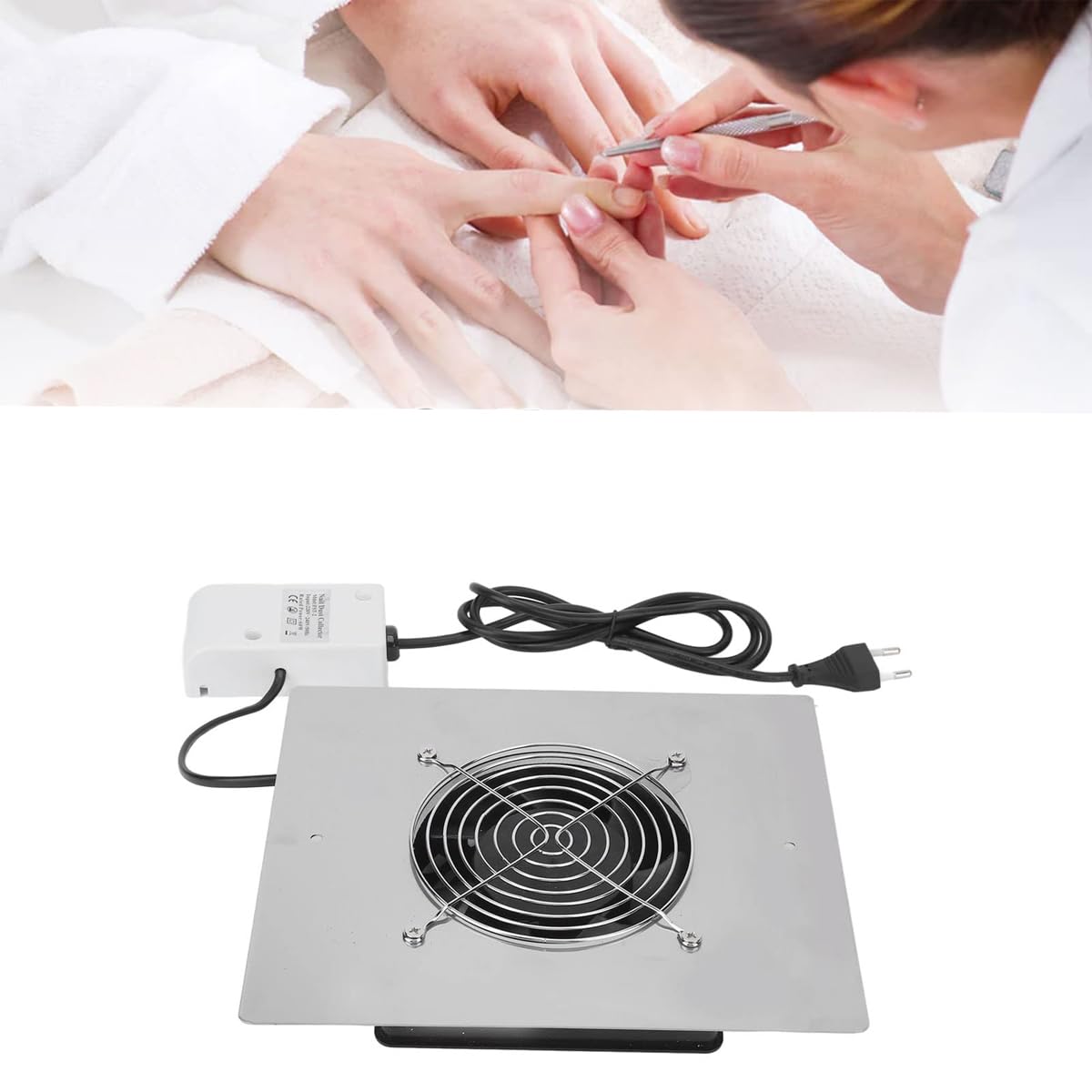 Qury Nail Vacuum Cleaner Quiet Table Dust Collector Fan do manicure Nail Art i biurka