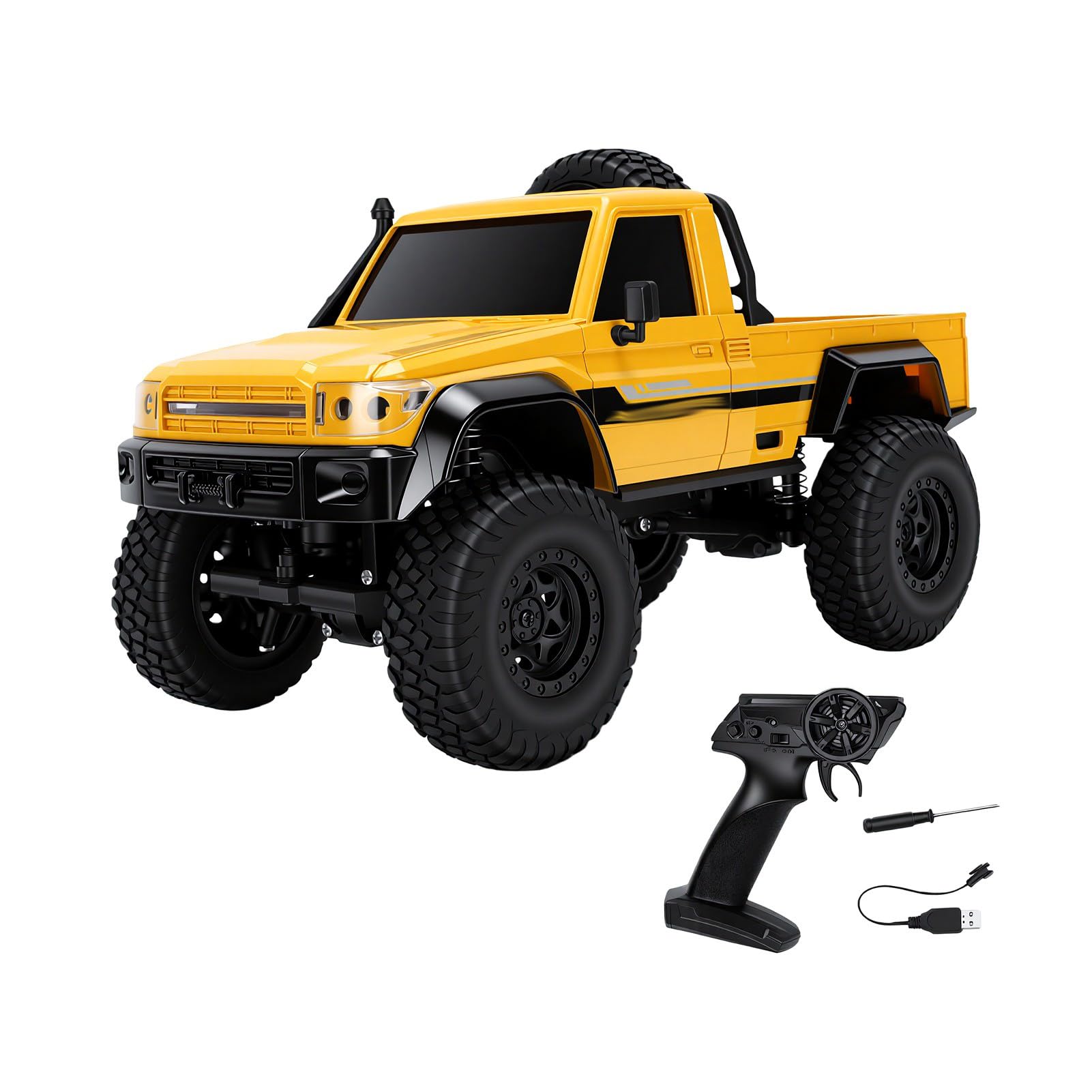 Camion RC 1/20, 4WD Fuoristrada Ad Alta Velocità con Luce LED, for Corsa All’Aperto Regalo