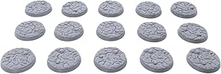 EnderToys Miniature Bases - Scenic Texture - Wasteland - 32mm (15pcs), 3D Printed Tabletop RPG and Wargame Miniature Accessories