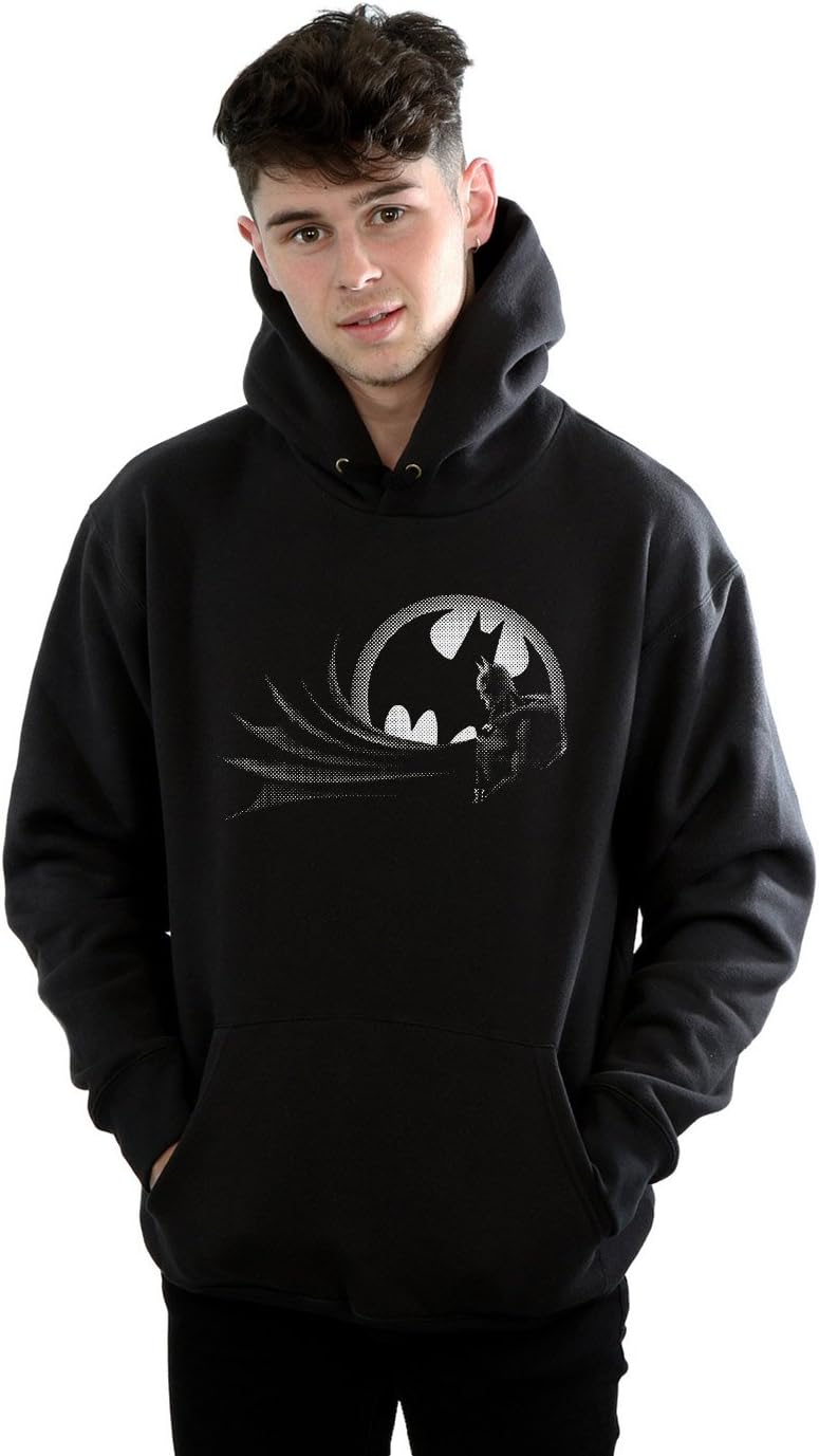 DC Comics Men's Batman Spot Hoodie XXX-Large Black