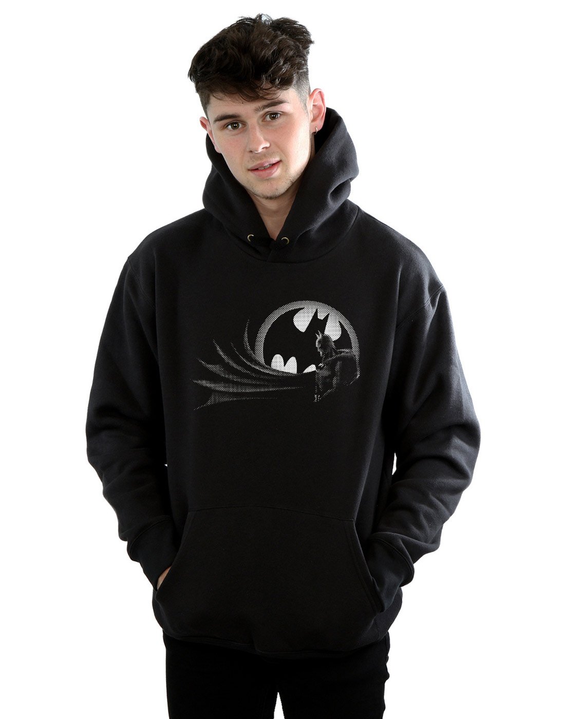 DC Comics Men's Batman Spot Hoodie XX-Large Black