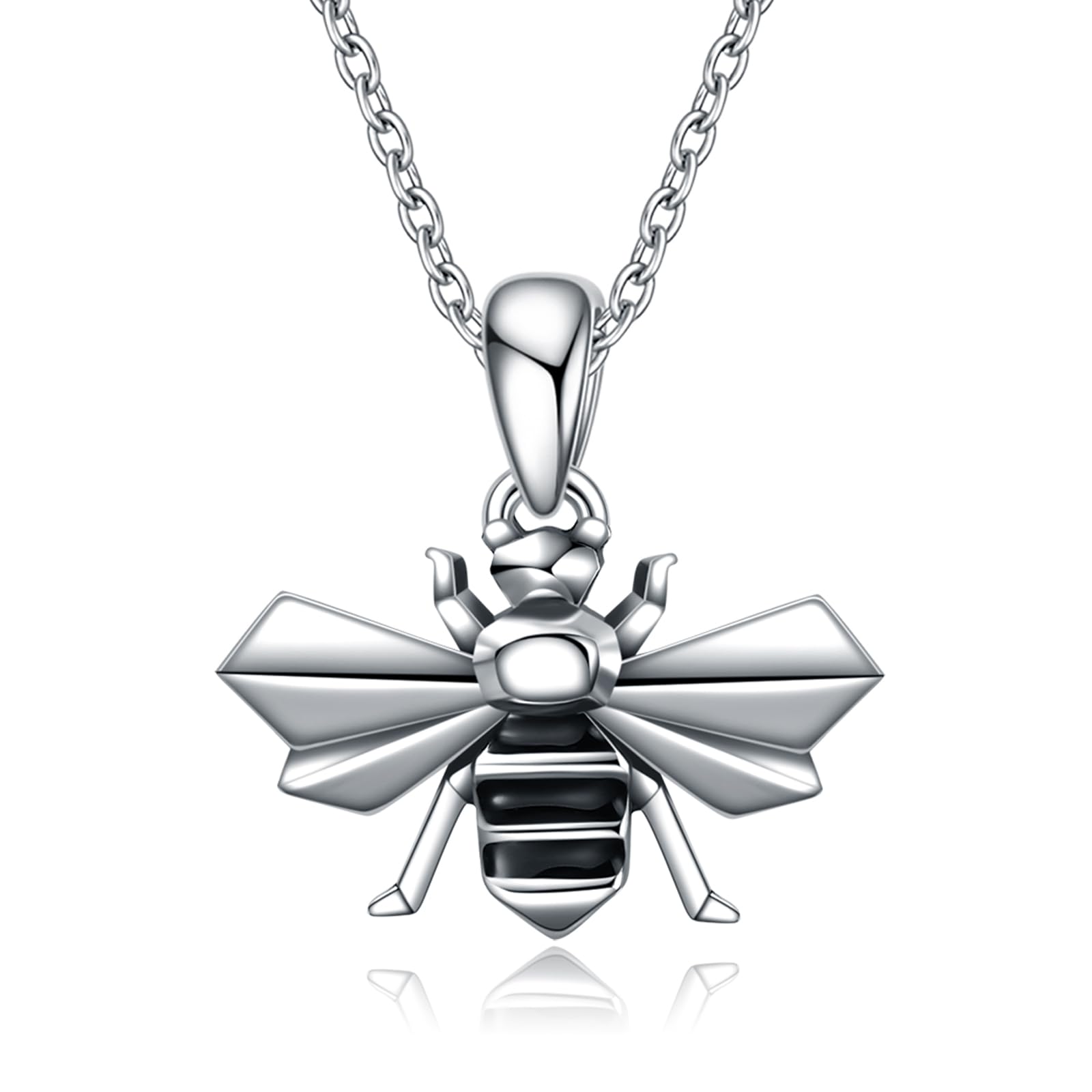 URONE Fuchs/Bienen/Waschbär Halskette Sterling Silber Fuchs Anhänger Tier Schmuck Geschenke für Frauen